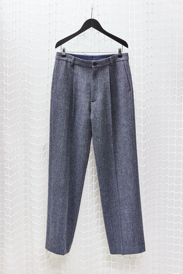 Grey Blue Wool Pants