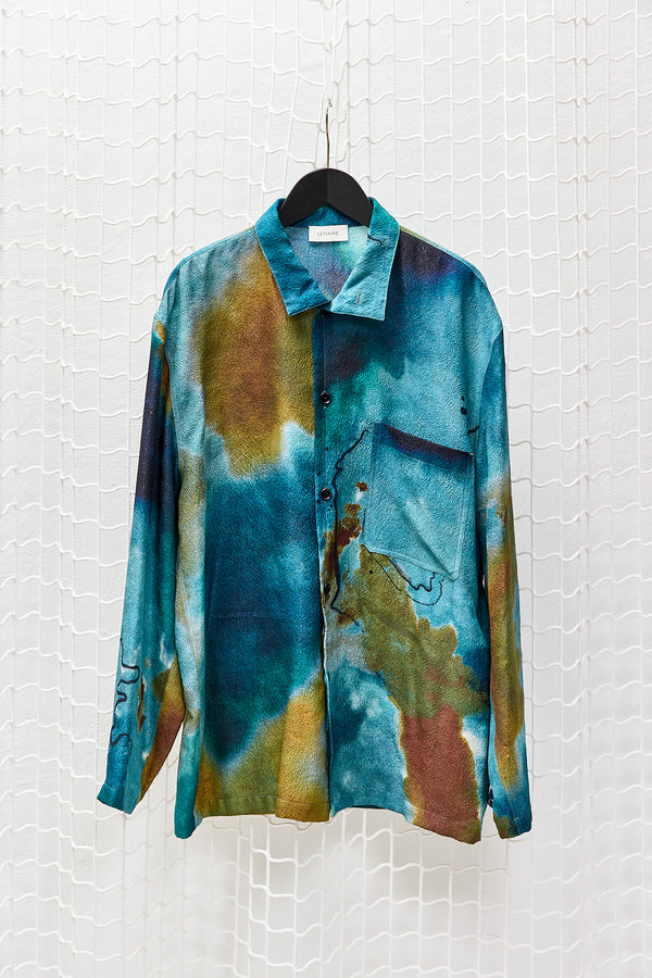 Ocean Blue Printed Shirt