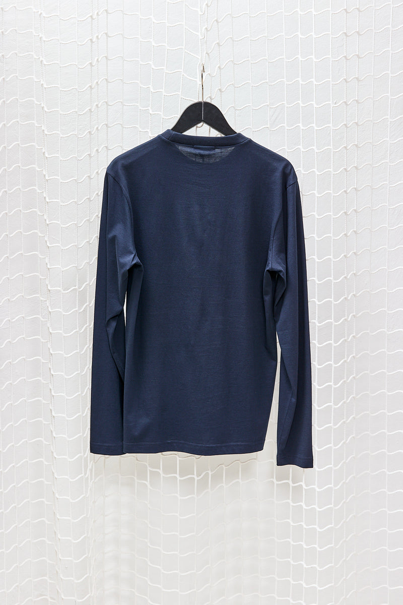 Marino Blue Cotton Longsleeve
