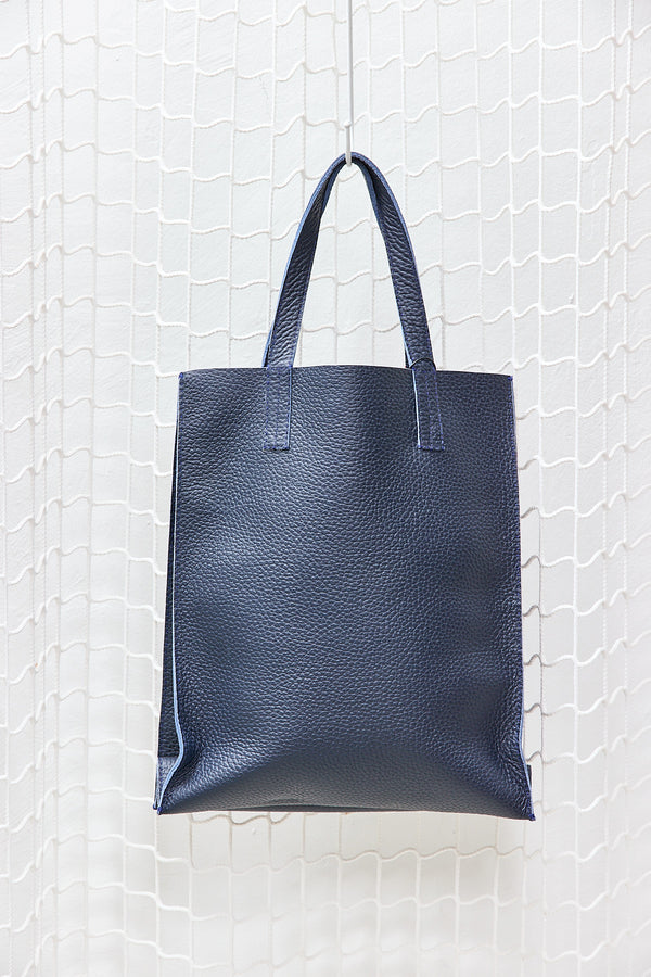Navy Soufflet Tote Bag