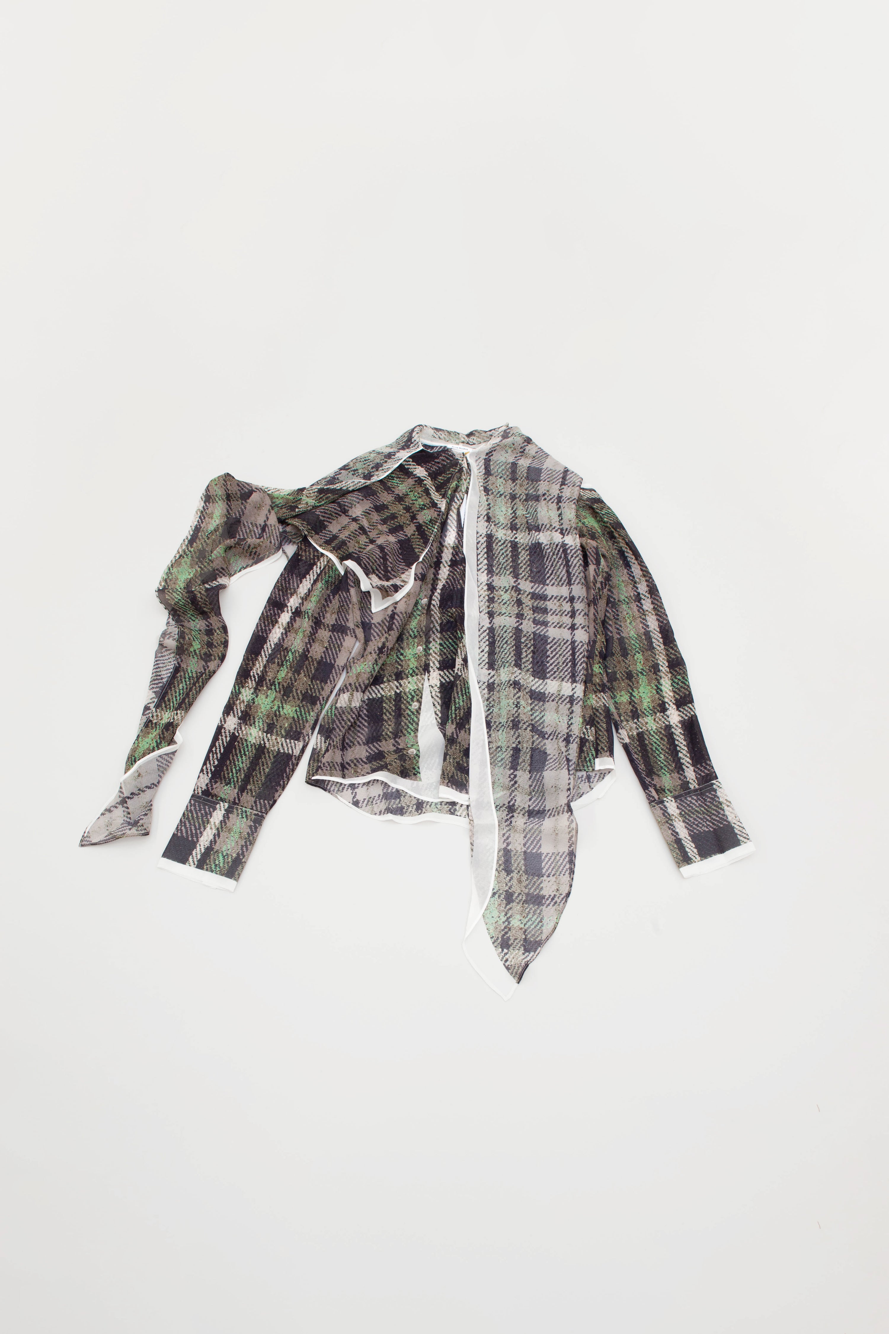 PRINTED SILK BLOUSE WITH SCARF