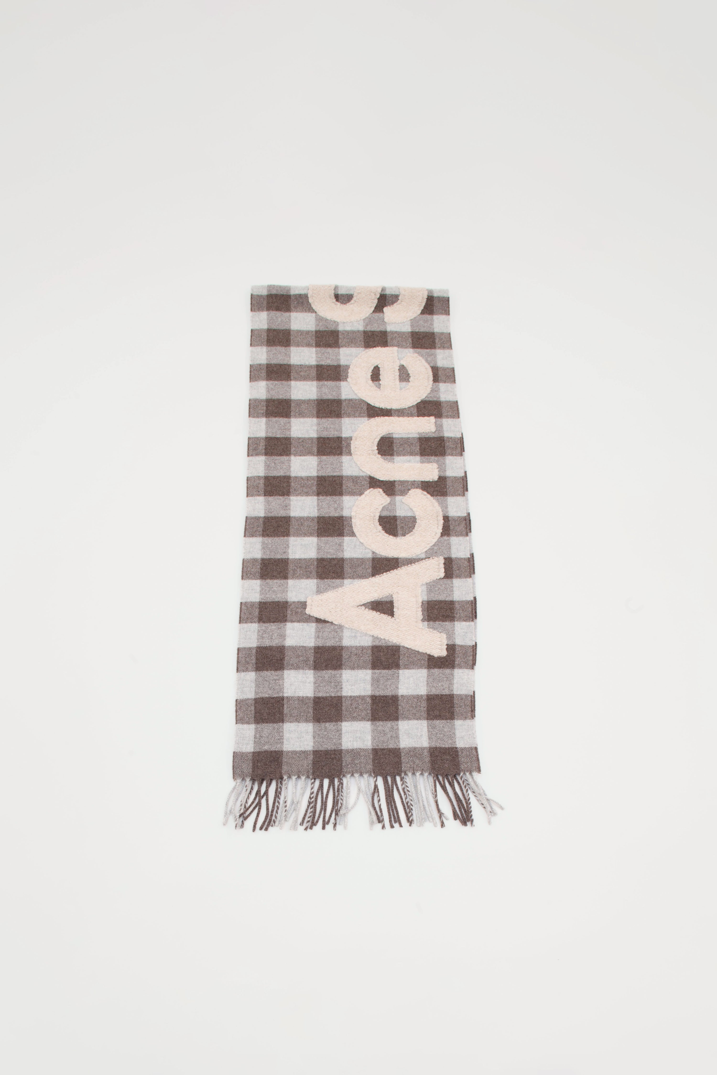 BEIGE LOGO SCARF