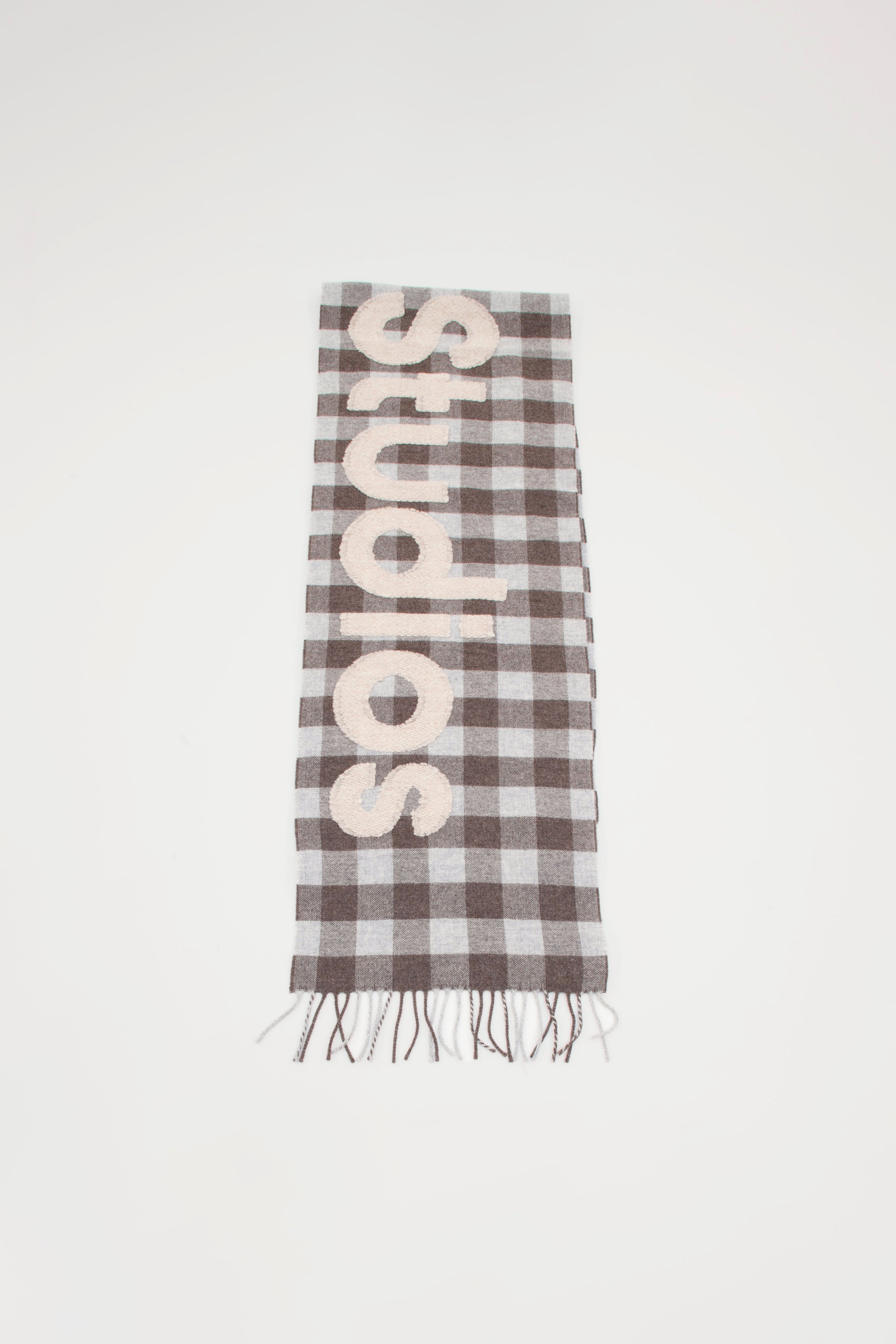 BEIGE LOGO SCARF
