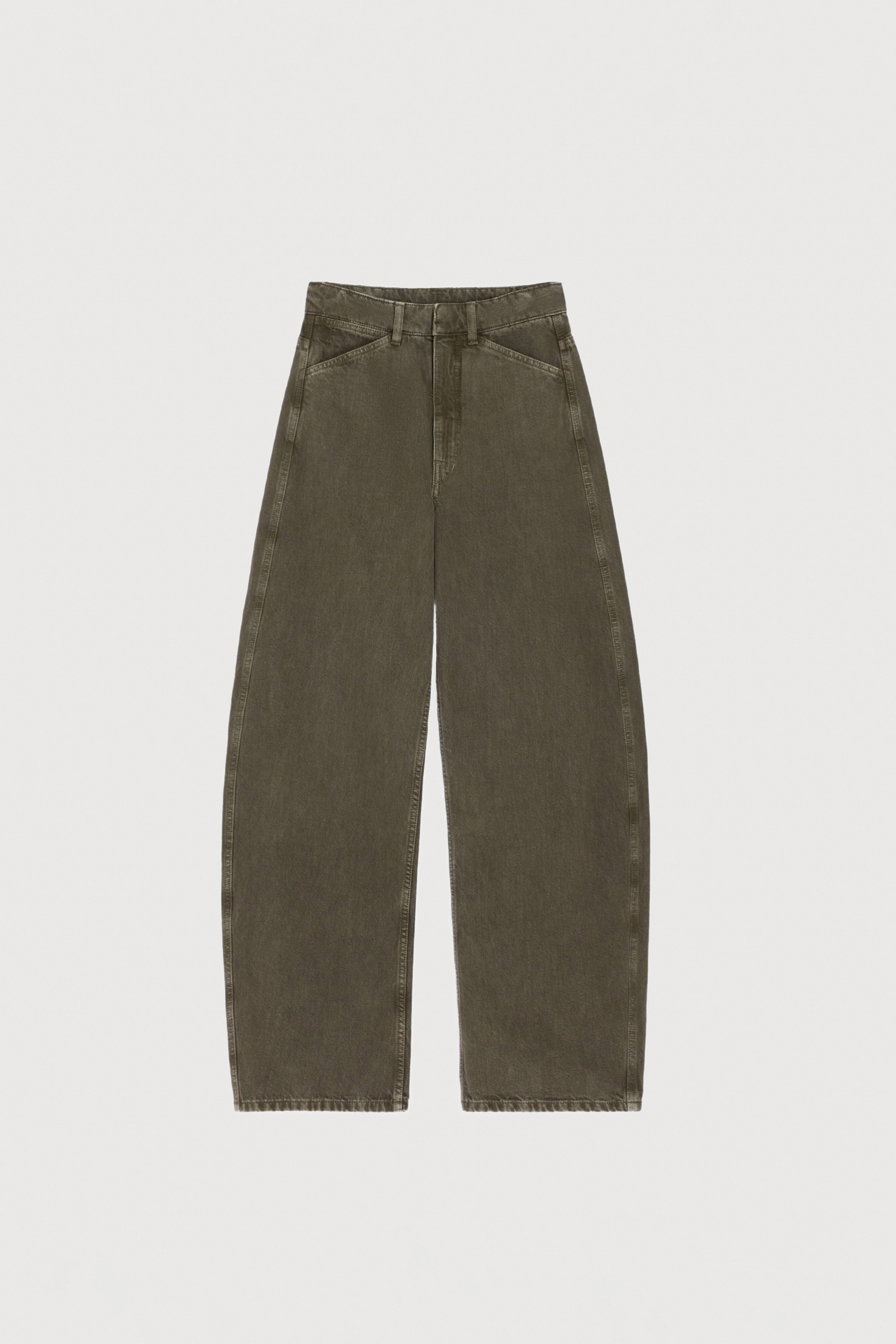 HIGH WAIST CURVED PANTS