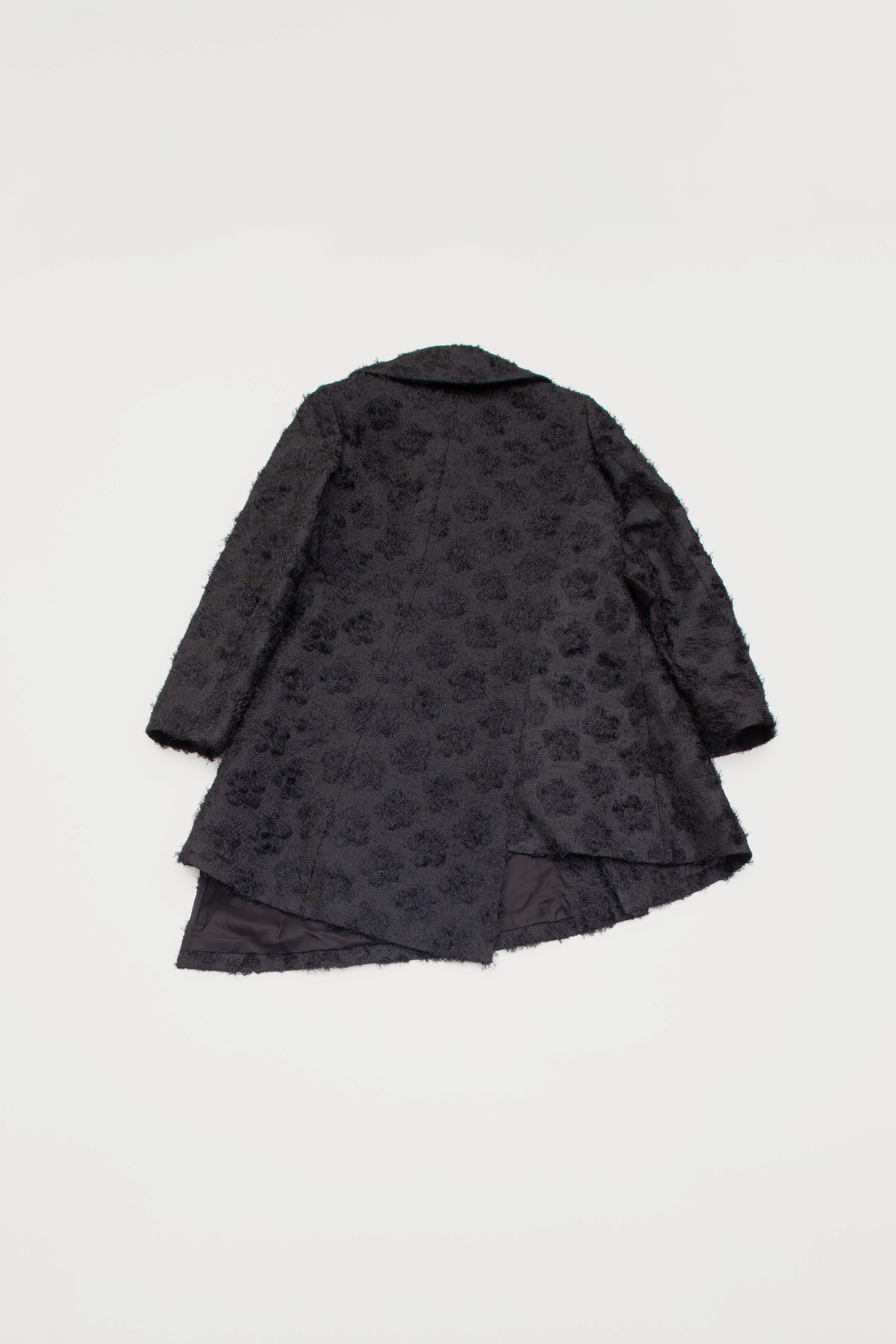 textured floral coat