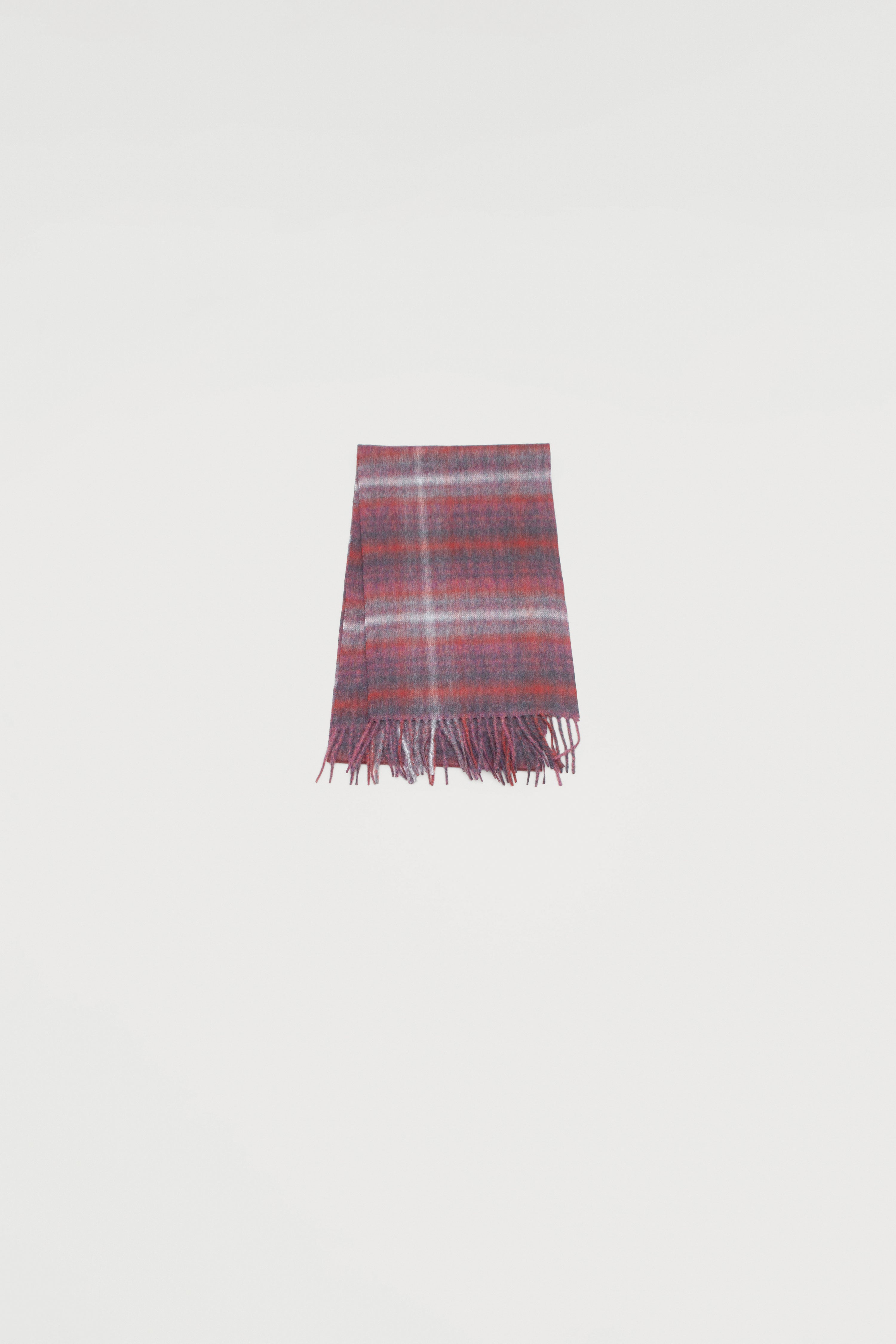 SOFT BLUR CHECK SCARF
