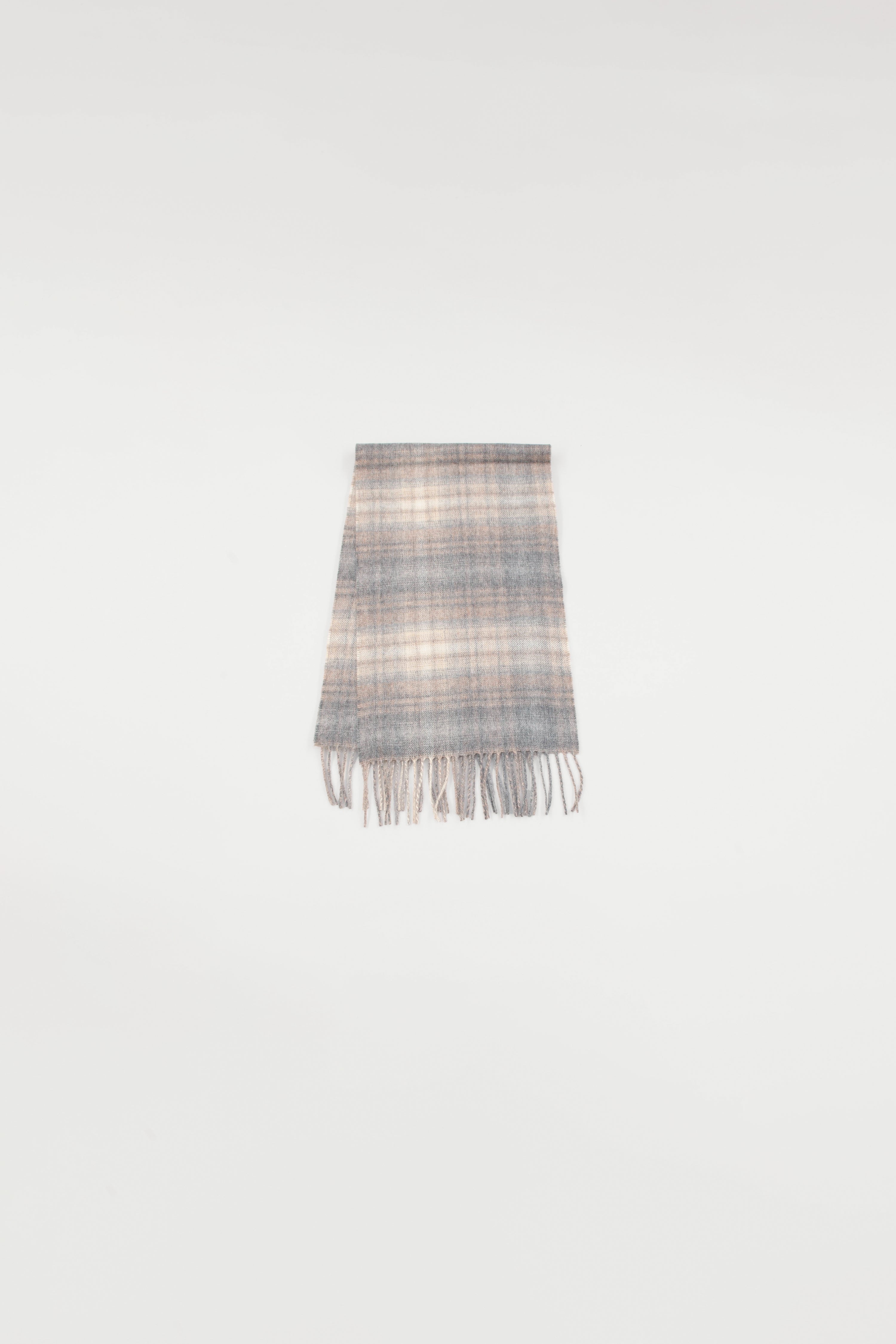 SOFT BLUR CHECK SCARF