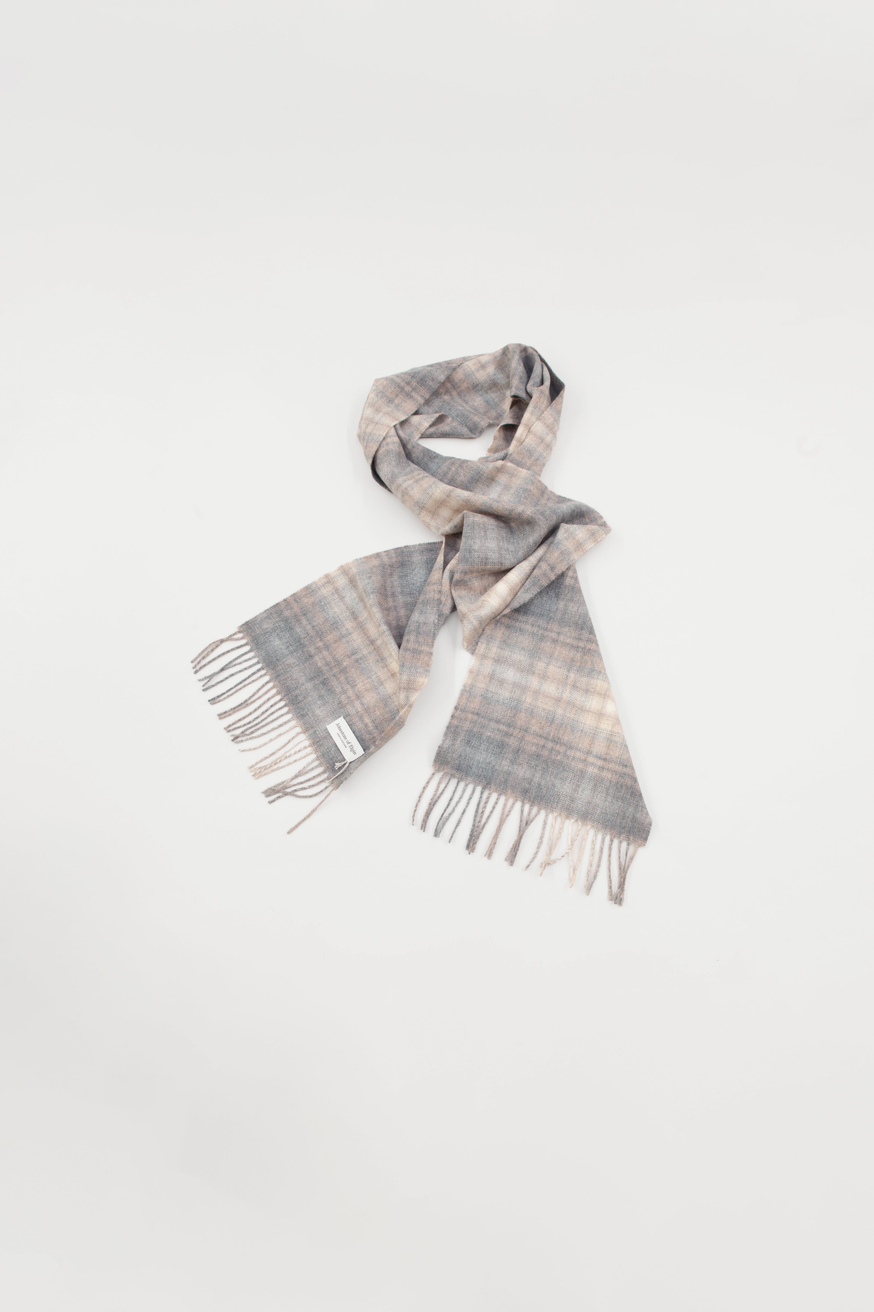 SOFT BLUR CHECK SCARF