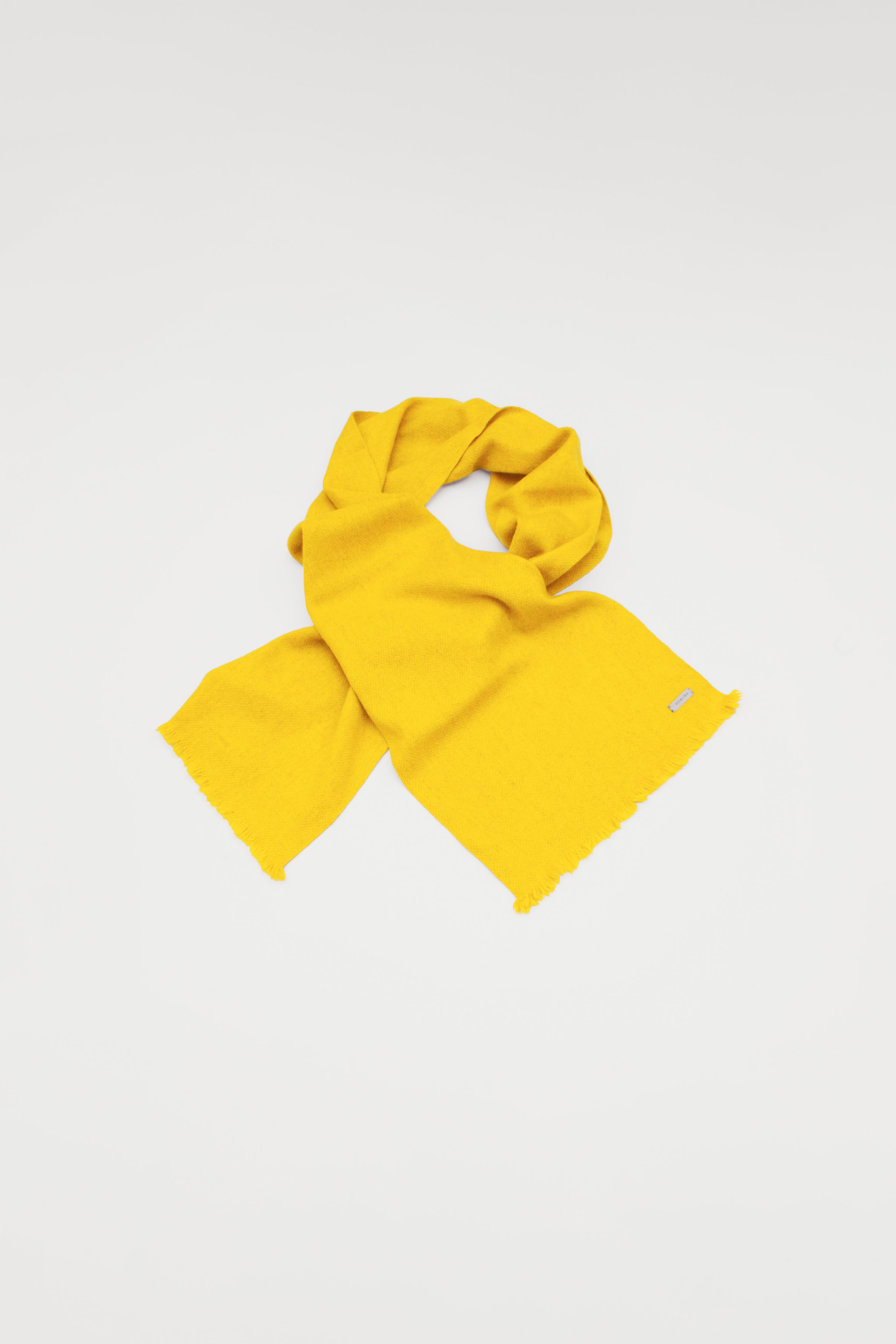 YELLOW CLASSIC SKINNY BRAIDED SCARF