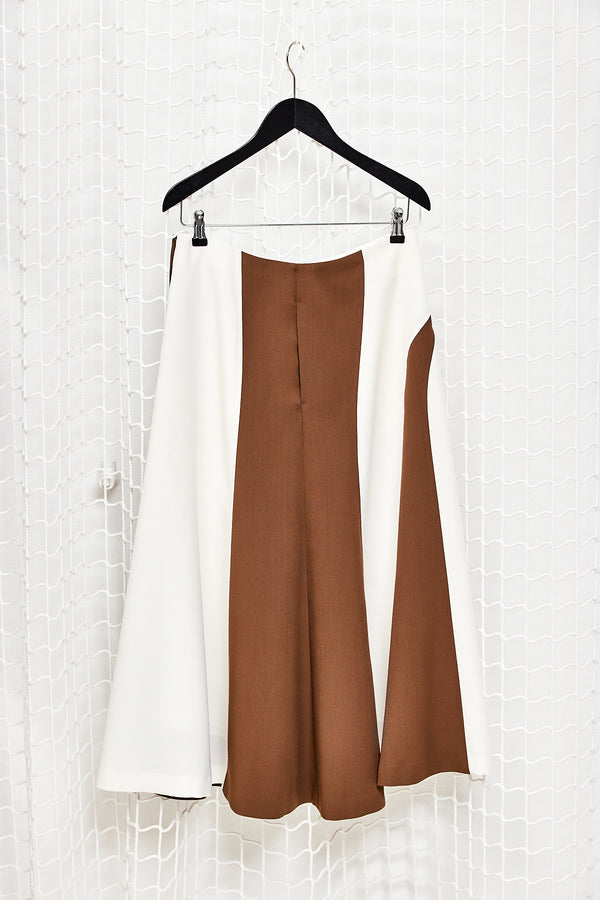 Brown Offwhite Skirt