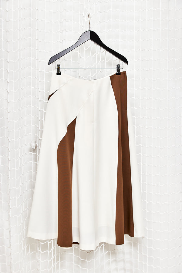 Brown Offwhite Skirt